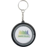 Spinx recycled plastic gyroscope fidget keychain – Solid black with logo
