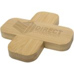 Croc bamboo trivet - small – Natural with logo