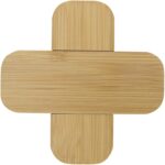 Croc bamboo trivet - small – Natural front view