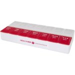 Cycle 7-day AM/PM multi-vitamin organiser – Red with logo