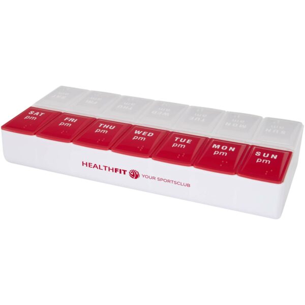 Cycle 7-day AM/PM multi-vitamin organiser – Red with logo