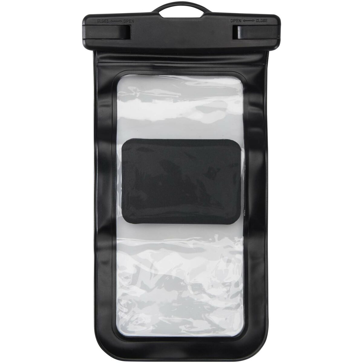 Clutcha universal phone holder – Solid black front view