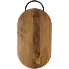 Julienne acacia wood chopping board with handle – Wood front view