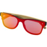 Tan sunglasses with bamboo temples – Yellow extra view