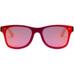 Tan sunglasses with bamboo temples – Yellow front view