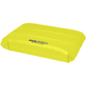 Sunny inflatable beach pillow – Yellow with logo