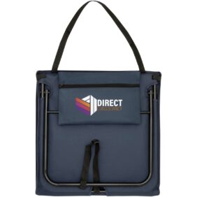 Serene beach lounger – Blue with logo
