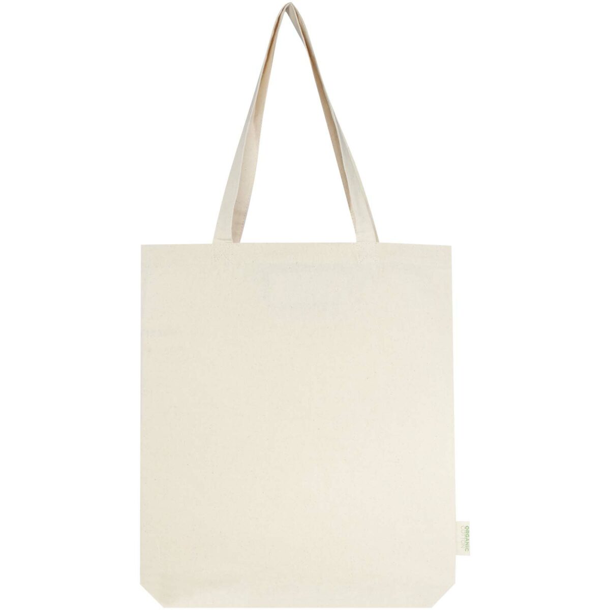 Orissa 180 g/m² organic wide bottom tote bag 11L – Natural front view