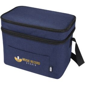 Tundra GRS RPET double compartments cooler bag 13L – Heather navy with logo