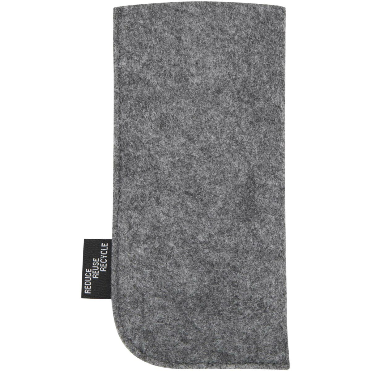 Felta GRS recycled pouch for glasses – Medium grey back view