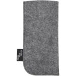 Felta GRS recycled pouch for glasses – Medium grey back view