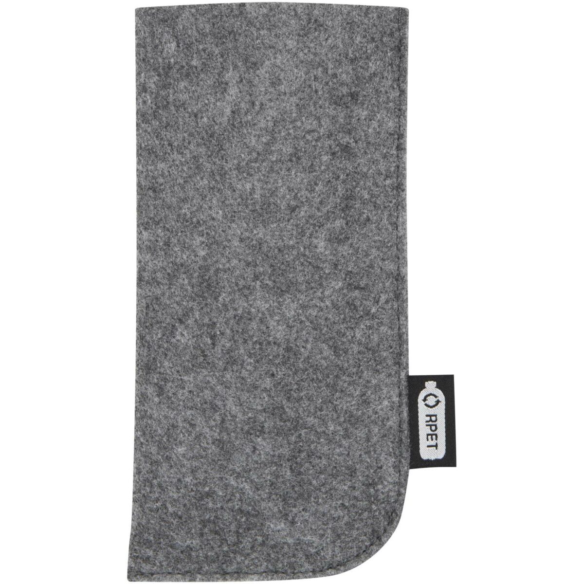 Felta GRS recycled pouch for glasses – Medium grey front view