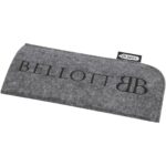 Felta GRS recycled pouch for glasses – Medium grey with logo