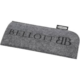 Felta GRS recycled pouch for glasses – Medium grey with logo