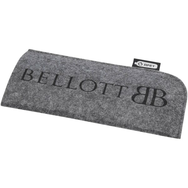 Felta GRS recycled pouch for glasses – Medium grey with logo