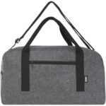 Felta GRS recycled duffel bag 35L – Medium grey front view