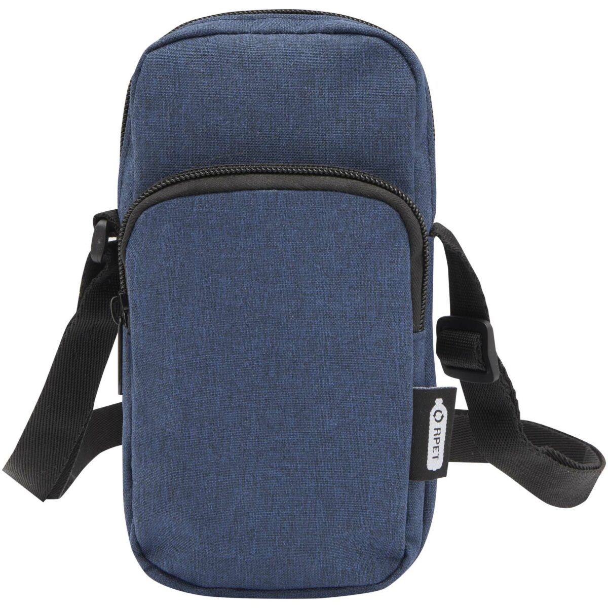 Ross GRS recycled phone pouch – Heather navy front view