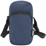 Ross GRS recycled phone pouch – Heather navy front view