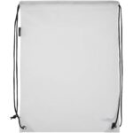 Evergreen GRS recycled non-woven drawstring bag 5L – White back view
