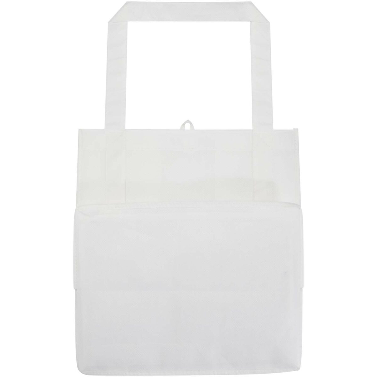 Liberty GRS recycled non-woven bottom board tote bag 29L – White back view