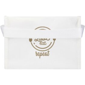 Spectrum 6-can recycled non-woven cooler bag 4L – White with logo