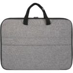 Libra 14” 2-in-1 GRS recycled laptop case 3L – Heather grey back view
