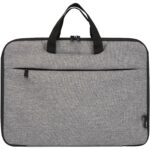 Libra 14” 2-in-1 GRS recycled laptop case 3L – Heather grey front view