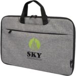 Libra 14” 2-in-1 GRS recycled laptop case 3L – Heather grey with logo