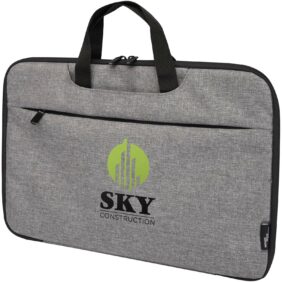 Libra 14” 2-in-1 GRS recycled laptop case 3L – Heather grey with logo