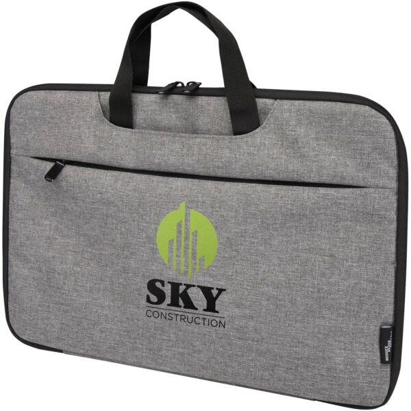 Libra 14” 2-in-1 GRS recycled laptop case 3L – Heather grey with logo