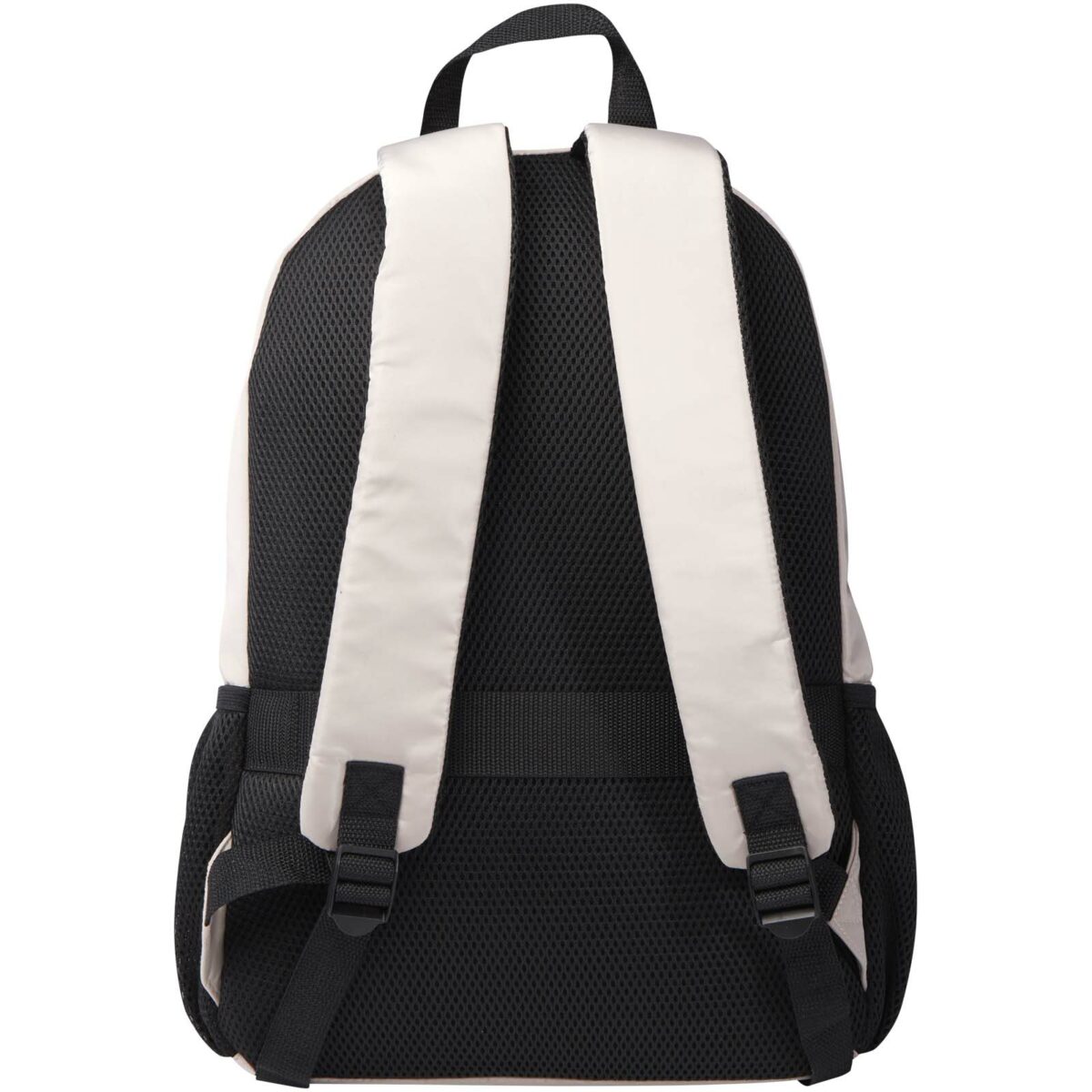 Trend Plus 15” GRS recycled laptop backpack 20L – Oatmeal back view