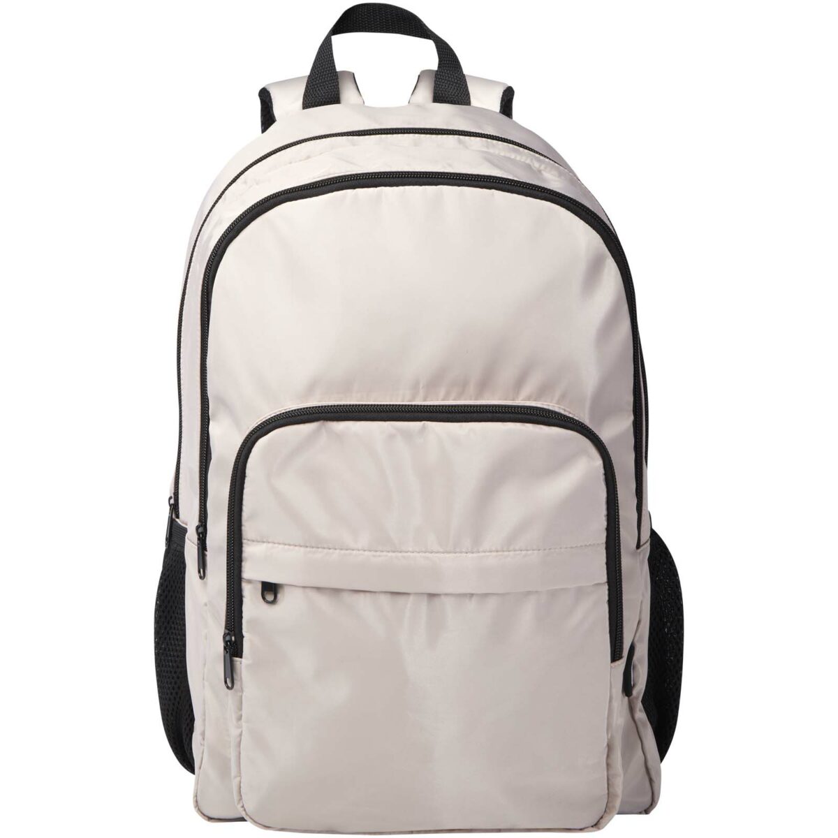 Trend Plus 15” GRS recycled laptop backpack 20L – Oatmeal front view