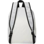 EcoFold RPET foldable backpack 15L – White back view