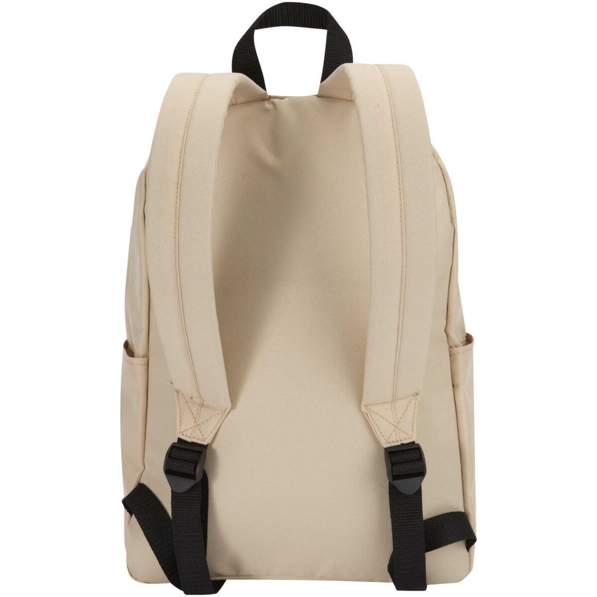 Byron 14" GRS recycled city laptop backpack 16L – Oatmeal back view