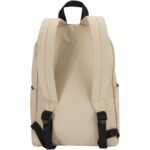 Byron 14" GRS recycled city laptop backpack 16L – Oatmeal back view
