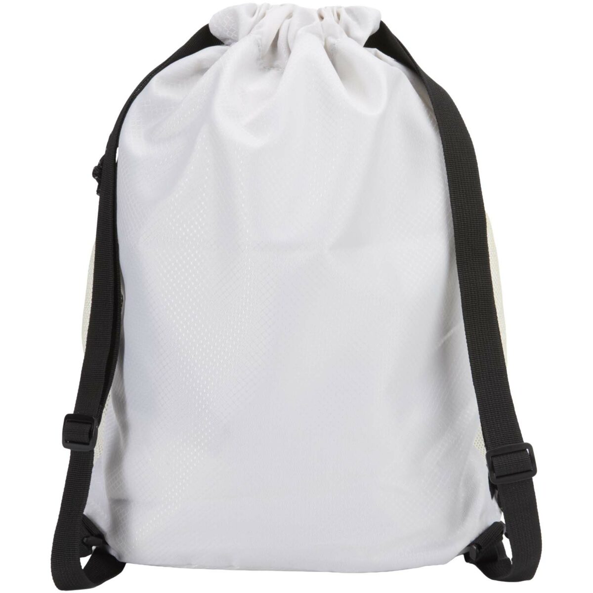 Nomad GRS recycled sports drawstring bag with bottom compartment 18L – Sandstone back view