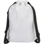 Nomad GRS recycled sports drawstring bag with bottom compartment 18L – Sandstone back view