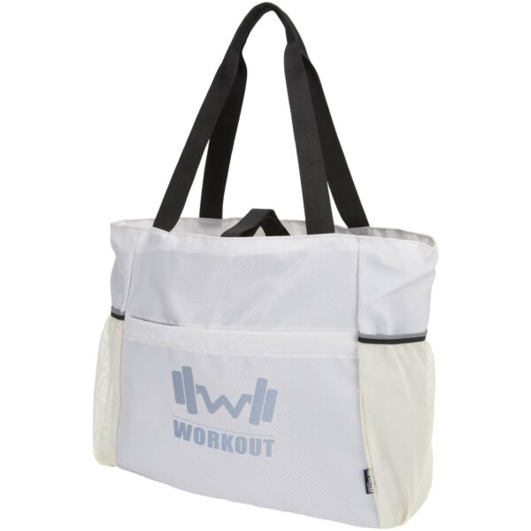 Nomad GRS recycled yoga tote bag 18L – Sandstone with logo