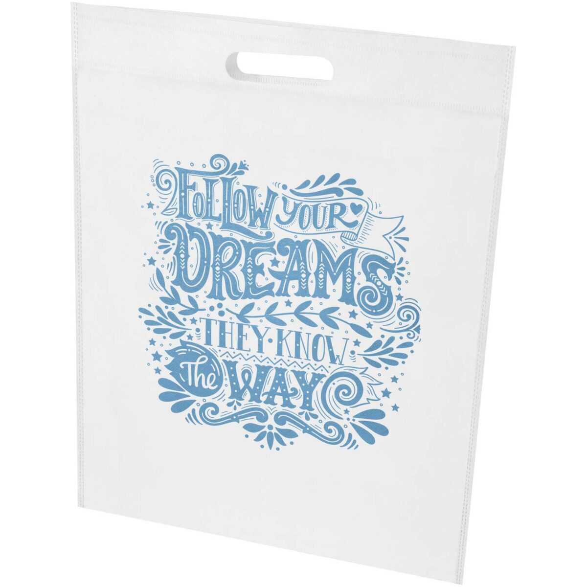 EcoSeal GRS recycled nonwoven tote bag 5L – White with logo