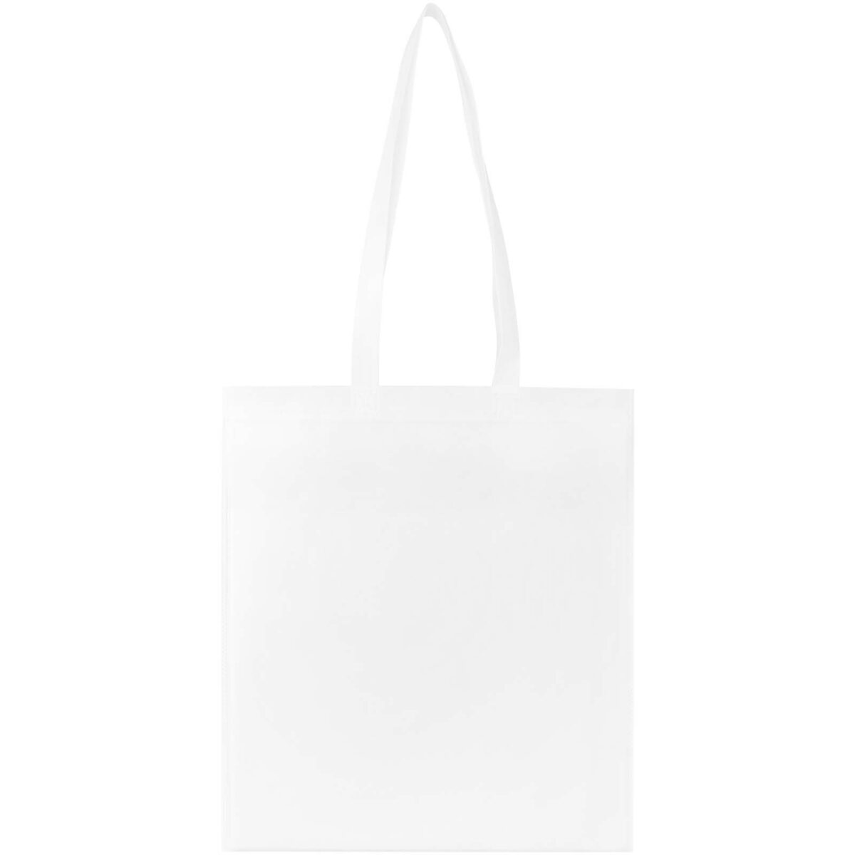 EcoSeal GRS recycled nonwoven convention tote bag 6L – White front view