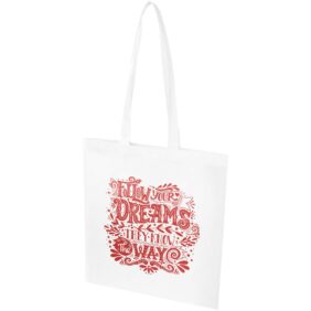 EcoSeal GRS recycled nonwoven convention tote bag 6L – White with logo