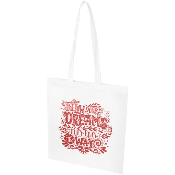 EcoSeal GRS recycled nonwoven convention tote bag 6L – White with logo