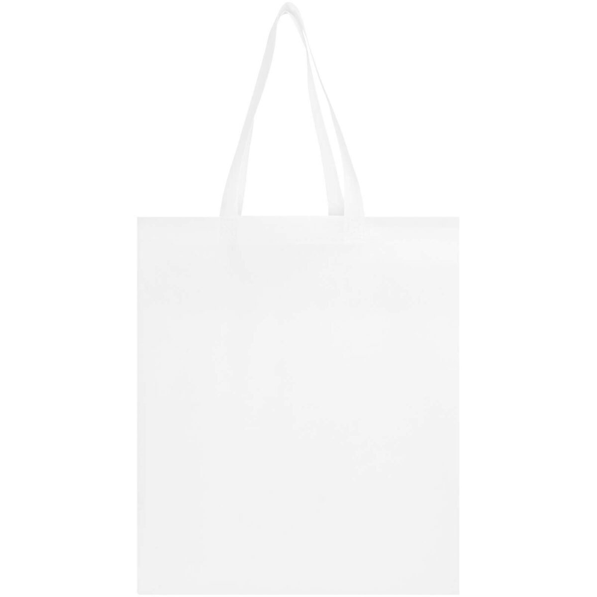 EcoSeal GRS recycled nonwoven gusset tote bag 12L – White front view