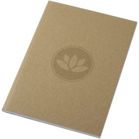 Novella Austen A5 recycled soft cover kraft notebook - 50 sheets – Natural with logo
