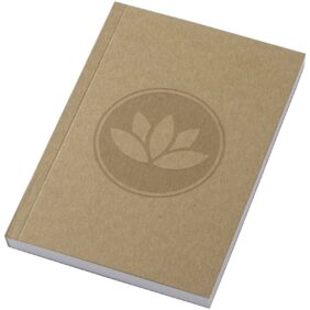 Novella Austen A6 recycled soft cover kraft notebook - 100 sheets – Natural with logo