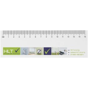 Sticky-Mate® recycled sticky notes with printed 15 cm ruler – White front view