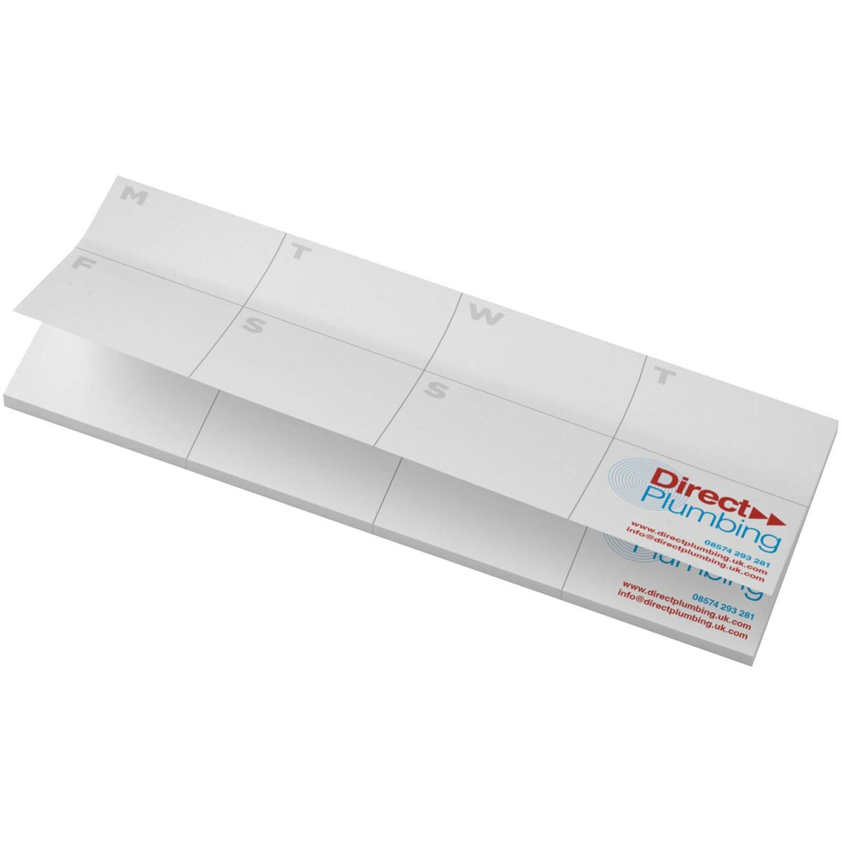 Sticky-Mate® recycled sticky notes with printed planner – White extra view