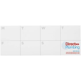 Sticky-Mate® recycled sticky notes with printed planner – White front view