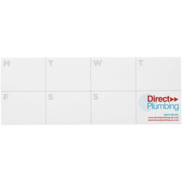 Sticky-Mate® recycled sticky notes with printed planner – White front view