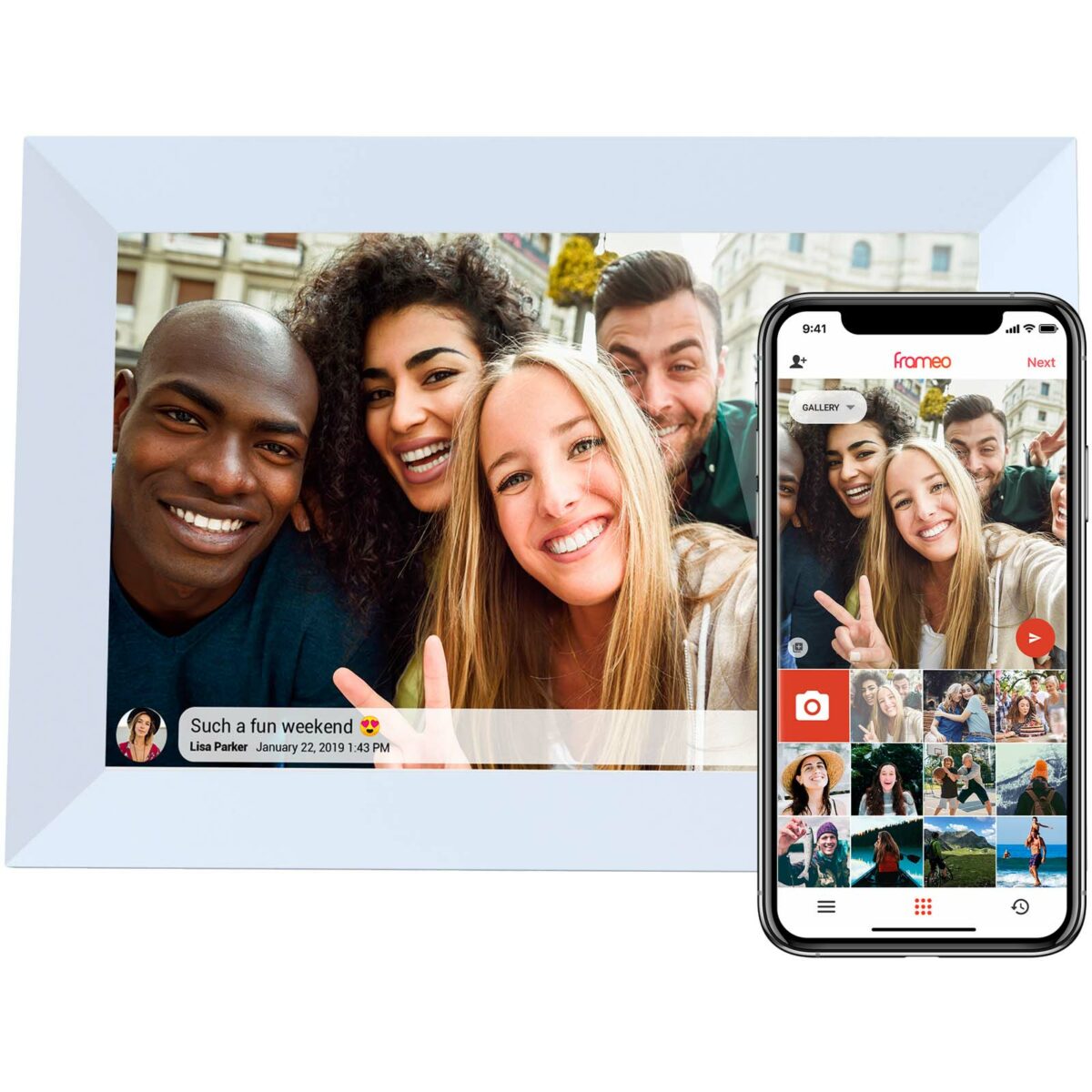 Prixton Prado 10" Frameo wifi digital photo frame – White extra view